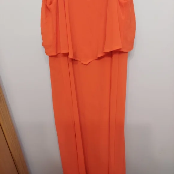 Boho flowy maxi dress embroidery criss cross back - Picture 4 of 9